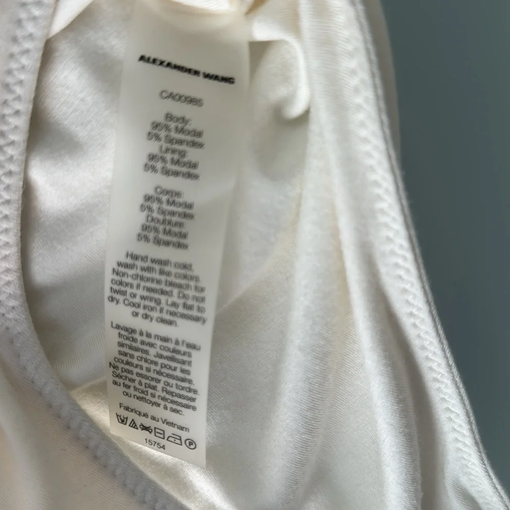 Alexander T Wang white plunging lace up front & back bodysuit - Picture 10 of 14